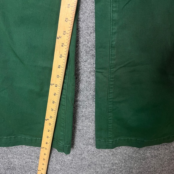 ROLLAS High Waisted Wide Leg Crop Jeans Emerald Green Cotton Blend Size 26 - Picture 7 of 12